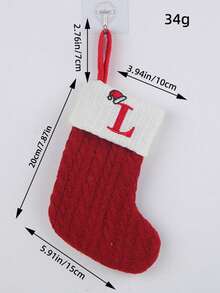 1pc Knit Monogram Stockings, Stockings Small Xmas English Letters Hanging Stockings Socks Double Sided Fireplace Hanging Stockings For Party Decoration New Year Party Gift Favors Supplies,Personalized Initial Stocking, Family Holiday Xmas Party Decor Birthday,Christmas Decor - Multicolor - View 21