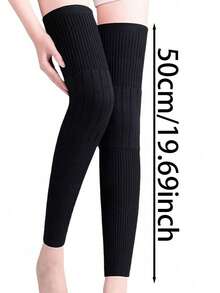 Cashmere Knee & Leg Warmers For Cold Protection - Thickened Thermal Lined, Anti-Slip, Suitable For Arthritis And Chronic Knee Pain, Joint Warmth1pair - Multicolor - View 3