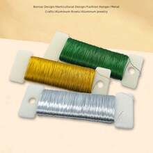 一条色彩鲜艳的金属花线，柔韧的桨状线，花店花园线，适用于插花、花环、DIY手工艺品、花卉装饰、节日装饰、礼品包装、花店用品 - 顏色隨機 - 查看 3