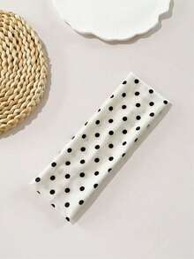 1pc/2pcs Women Elegant Sweet Black & White Polka Dot Print Elastic Fabric Polka Dot Sports Headband, Suitable For Daily, Fitness, Running, Yoga, Moisture-Wicking Headband, Bohemian Style Headband, Elegant Autumn/Winter Women Hair Accessory,Gifts,Travel,Gifts For Women,Hair Stuff,Stocking Stuffers  Casual    Polyester    None - White - View 8