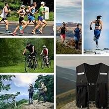 1pc Women's Lightweight Sports Vest, Multi-Functional Storage Design, Night Running Backpack, Sports With Reflective Strips, Breathable And Lightweight, Suitable For Cycling, Running, Hiking, Climbing And Other Outdoor Activities