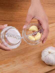 Garlic Crusher Tool, Manual Garlic Mincer Press, Non-Slip Garlic Mincer Garlic Peeler, Handheld Garlic Press For Home Kitchen, Kitchen Gadget Garlic Presses For Mincing Garlic, Onions, Fruits, Salad, Vegetables (Random Color And Style) - Multicolor - View 8