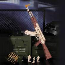 ROKR AK47 Wooden Rifle Model Toy - 315 Pieces, DIY Rubber Band Gun, 3D Puzzle, Wooden Model Building Kit, Single/Burst Mode, Premium Collector's Edition Model Kit For Adults And Teenagers. - Natural wood - 查看 2