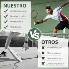 16 Piezas de Transpirable Grip Padel, Grip Raqueta Tenis, Overgrip Padel, Adecuado para Raquetas de Tenis, Raquetas de Bádminton, Cricket y Otras Raquetas(default) - Multicolor - Ver 5