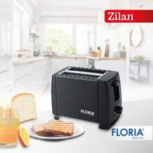zilan Tostadora negra Floria ZLN1826, 700W, control de temperatura de 7 niveles, con botón de parada - Ver 1