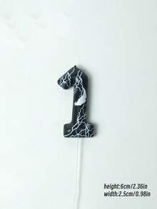 Dark Texture Number 0-9 Birthday/Anniversary/Theme Party Candles, High-Quality Wax, Clean Burning, Cake Decoration Candles, Suitable For Dark/Personalized Party Scenes, Birthday Cake Decor, Special Occasion Ceremony