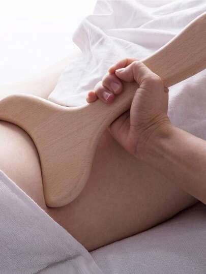 Tabla Gua Sha con forma de cola de pez, tabla Gua Sha de uso general de Casa, barra de madera rodante para masaje de meridianos, adecuada para salones de masaje y familias.