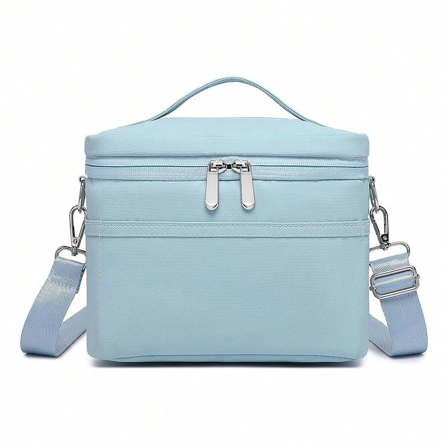 Insulated Lunch BagLunch Box Lightweight Waterproof Lunchbox Soft Cooler Reusable Lunch Bags For Work-Small(4L),Blue - Blue - View 1