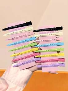 20pcs/Set Delicate Solid Color Hair Clips, Includes Black, White, Pink Painless Clips - Suitable For Girls And Women, Suitable For Casual Makeup Washing Face Clips - Retro Seamless Clips With Tassel, Daily Essential, All Seasons Claw Clips Hair Claws Hair Barrettes, School Stuff, Pink Hair Clips, Cute Accessories, Girly, Hair Accessories