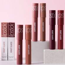 beauty glazed 哑光裸棕色唇线笔，女士唇膏唇线笔，哑光持久防水唇线笔，男女通用唇线笔，渐变唇线笔，全覆盖唇妆 - #104 - 查看 8