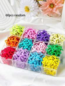 100pcs Cute Y2K Five-Pointed Star BB Hair Clips, Starry Adorable Iron Alloy BB Clips Hair Accessories - Girl Y2K Star Snap Clips, Non-Slip, Women's Accessories - Suitable For Daily Party Dopamine Colorful Party Main Character Combination Set Claw Clips Hair Claws Hair Barrettes, School Stuff, College, Set, Head Accessories - Multicolor - View 25