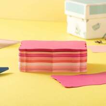 【5色】120张小号空白牛皮纸卡片，卡纸，250gsm厚卡纸，粉色、蓝色不褪色，双面可书写，适用于备忘录、书签、留言卡、DIY标签、礼品卡，可爱的小卡片，可用于DIY礼品卡、婴儿洗礼和婚礼邀请函（粉色，3.6x2.3英寸/9x6厘米） - S - 查看 4