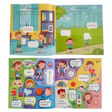 Lachilly 日常对话游戏贴纸书、社交情感贴纸书、专注力训练与对话练习、教师和学生互动学习材料、学校课堂资源教育玩具