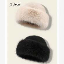 女士户外休闲蒙古帽，时尚头饰，适合秋冬日常穿着冬装 - 帽子 - 查看 25