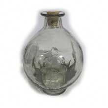 Decantador Botella Licorera Calavera Artesanal Vidrio Soplado 750ml - Verde - Ver 4