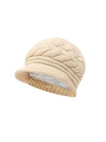 1/2/3 Stücke einfarbige Winter Strickmütze, thermisch gefütterte warme Ohrenschutz Beanie, modisches gestricktes Barett Mützen Set, geeignet für den täglichen Gebrauch, Skifahren, Wandern, Urlaubsoutfit, passendes Valentinstag Geschenk - Verschiedenfarbig - Übersicht 19