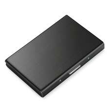 1pc/2pcs Rhinestone Series White Diamond/Black Cubic Zirconia Credit Card Holder, Metal Anti-Magnetic Accordion Card Wallet, Card Slots Name Card Holder, Driver's License Sleeve, Bank Card Document Organizer, Ceramic Diamond, High-End Multi-Faceted Glass Diamond, Artificial Diamond (2 Color Options) - Black Diamond - View 9