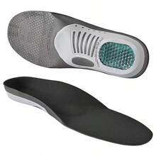 1 Pair Premium Gel 3D Insoles/Comfortable Thick Soft Cushion Insoles, No Trimming Required - Black - View 6