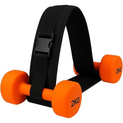 Hip Thrust Belt For Dumbbells – Glute Thrust Belt For Booty Workouts – Adjustable, Non-Slip Belt For Barbell-Free Hip Thrusts At Home Or Gym – Heavy Duty Fabric With Padding