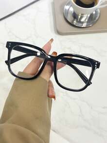 1pc/3pcs Square Frame Optical Glasses, Everyday Wear Campus Style Flattering Glasses - Clear - View 9