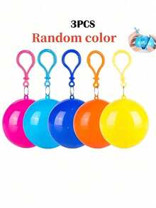 1 pieza/3 piezas Chubasquero desechable de color aleatorio, chubasquero de emergencia portátil para senderismo y camping, chubasquero de plástico desechable unisex para exteriores, chubasquero desechable comprimido con forma de bola gruesa y conveniente para viajes al aire libre, deportes, pesca, camping, accesorios de camping, Día de la Mujer, artículos de viaje, recuerdos de boda, Y2k, dormitorio, accesorios para automóviles de mujer, decoración de cocina - Multicolor - Ver 13