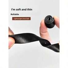 通用尺寸 12mm 14mm 16mm 18mm 20mm 22mm 柔软平纹表带，超薄防水防汗女士表带 - 黑色搭扣咖啡色 - 查看 8