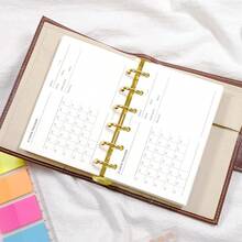 1pc A6 A7 M5 31-Day Habit Tracking Loose-Leaf Replacement Inner Pages, Undate, For Self Discipline Goal Tracker & Habit Development, Daily Check In, Review, Summarize - 31-day Check-in - View 3
