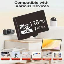 高速 Class 10 U3 Micro SD 卡/存储卡，容量可选：8GB、16GB、32GB、64GB、128GB、256GB、512GB，适用于智能手机、平板电脑、相机、安防摄像头、游戏机等，性能可靠。相机专用存储卡，Micro SD 卡，相机专用存储卡，相机存储