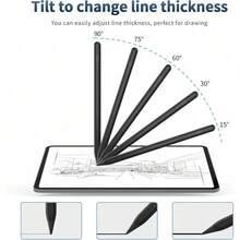 Stylus Pen For Apple IPad 2025-2018, Faster Charge Apple Pencil For IPad, With Tilt Sensitivity & Palm Rejection & Magnetic, Compatible IPad 10/9/8/7/6, Pad Air 3/4/5, Pro 12.9"/11", Mini 6/5, M2, M4 - Black - View 6