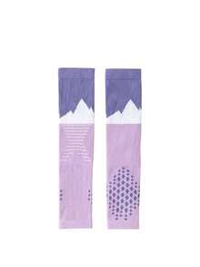 1 par de rodilleras de yoga con bloques de color, manguitos de compresión de colores contrastantes creativos, calentadores de piernas para fitness, saltar la cuerda, yoga, pilates y entrenamiento, soporte para las rodillas - Multicolor - Ver 7