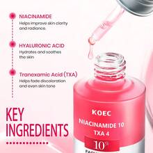 KOEC 10%烟酰胺+4%氨甲环酸面部精华液，提升肌肤光泽，改善肤色不均，令肌肤光滑细腻。 - 淺粉色 - 查看 4
