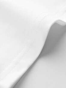 Casual Minimalist Funny Yoga & Dance Print Pullover Sweater, Round Neck Short Sleeve, New Spring/Summer Collection - White - View 6