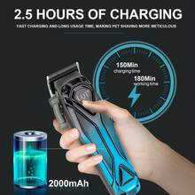 LQT Dog Electric Hair Clipper Grooming Kit | Home Dog Hair Clipper | Low Noise And Low Vibration Without Damaging The Skin | Trimming Foot Hair, Face And Whole Body | Equipped With Pet Nail Clippers Tools|Novice Friendly Set, Essential For Pet Owners On Christmas, Available In Three Colors - Multicolor - View 3