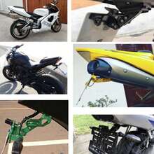 Porta Placa Universal Para Moto Ajustable Con Luz Negro - Unitalla - Ver 5