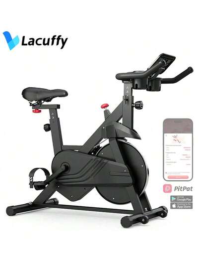 LACUFFY Exercise Bike, Stationary Bikes For Home Gym With 32-Level Magnetic Resistance, 300LBS Capacity Indoor Cycling Bike With Comfortable Seat, LED Display
