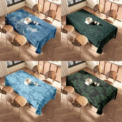 1pc Modern Minimalist Style Tablecloth/Dining Cover, Elegant And Modern Design, Waterproof And Washable Polyester Fabric, Beige, Suitable For Restaurant Table Decoration, Durable Polyester Fiber Fabric.