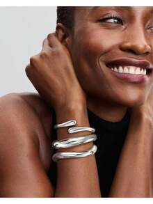 Milacolato Bangle Bracelets For Women, Dainty 14k Gold Plated Big Stackable Bangles Set,  Statement Women's Cuff Bracelet Stack Waterproof Chunky Bracelets Jewelry Gifts - nhiều màu90 - Xem 7