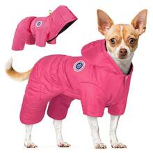 Pet Dog Jacket Coat, Warm Winter Four-Leg Jacket, Outdoor Leash Hoodie Jacket - Multicolor - View 11