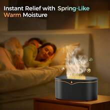 1个USB供电火焰造型香薰机，火焰加湿器，氛围灯，精油香薰灯，夜灯，适用于家庭卧室和办公室，家用加湿器，香薰机，时尚香薰机，现代加湿器，塑料材质，小巧便携，多功能灯，无焰加湿器，礼品之选，健康爱好者的理想之选 - 多色A - 查看 5