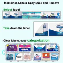 Pill Organizer Medicine Organizer Travel Essentials - Travel Pill Case With Labels, Large Daily Medicine Dispenser - 無色 - 查看 4