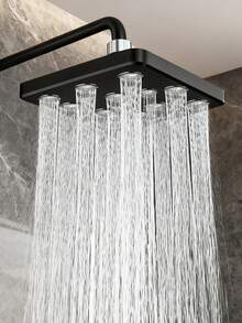 1个高压方形花洒,360°旋转雨淋式花洒,节水ABS塑料方形可调节水流,瀑布式出水效果,壁挂式安装,抛光表面,现代波西米亚风格,适用于家庭、酒店、公寓、淋浴房和房车浴室,现代浴室及时尚浴室配件,升级您的浴室,提供奢华沐浴体验,理想的圣诞礼物浴室配件浴室工具 - 彩色 - 查看 2