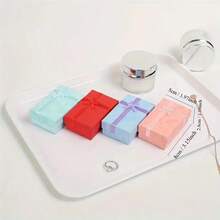 6/4Pcs/1pc, Korean Style Bow Style Jewelry Box Gift BoxNecklace Stud Bangle Jewelry Jewelry Packaging BoxJewelry Box Ring Box, Cheapest Items Available, SmallBusiness Supplies, Packaging Box, WeddingDecorations, Wedding, Gift Box, Wedding Stuff, Wedding Favors For Guest, Gift Boxes Back To School - Multicolor - View 11