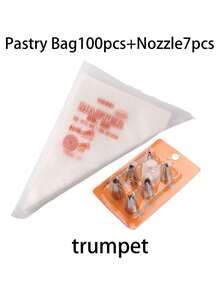7 cái/100 cái/107 cái Vòi bắt kem bằng thép không gỉ và túi bắt kem, Bộ chuyển đổi, Bộ dụng cụ trang trí bánh bằng thép không gỉ, Vòi bắt kem, Túi đựng bánh ngọt, Trang trí bánh, Vòi bắt kem, Bánh ngọt, Bánh nướng nhỏ, Trang trí khay nướng, Dụng cụ làm bánh, Dụng cụ bắt kem, Dụng cụ làm bánh, Đồ dùng nhà bếp, Dụng cụ nướng bánh đa năng - Nhiều màu - Xem 12