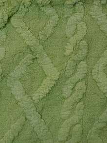 Edredón De Invierno, Aborregado por atras,  Edredón de Cachemira, Otoño E Invierno Edredón De Felpa Gruesa Cálida Edredón Reversible C,180x220cm - Verde - Ver 2