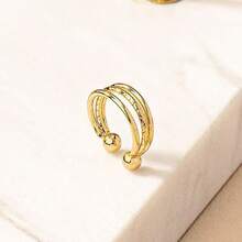 1pc Fashionable Versatile Minimalist Metal Wire Lip Ring - Multicolor - View 8