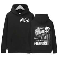 Suicide Baby - G59 Tour Top Hooded Printed Sweatshirt Retro Gothic Punk Sweater Oversized Streetwear Hip Hop Fashion 2025 - màu đen - Xem 1