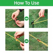 3 Holes Wind Rope Buckles Aluminum Alloy Tent Adjust Buckle Open Style Wind Rope Buckle Camping Picnic Tent Accessories