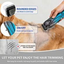 LQT Dog Electric Hair Clipper Grooming Kit | Home Dog Hair Clipper | Low Noise And Low Vibration Without Damaging The Skin | Trimming Foot Hair, Face And Whole Body | Equipped With Pet Nail Clippers Tools|Novice Friendly Set, Essential For Pet Owners On Christmas, Available In Three Colors - Multicolor - View 4
