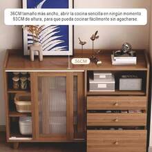 Mueble Cocina Moderno Con Cajones Y Amplio Almacenaje - Marrón - Ver 4