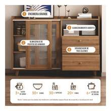 Mueble Cocina Moderno Con Cajones Y Amplio Almacenaje - Marrón - Ver 6